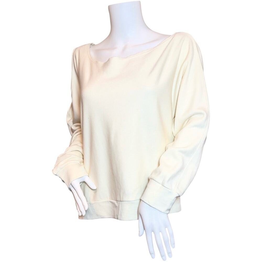 #T40 Lanston One Shoulder Pullover in Cream SZ L $139 - Picture 5 of 12